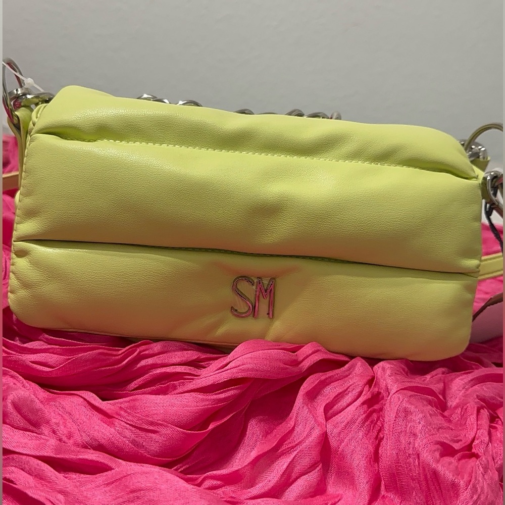Steve Madden Neon Yellow Chain Shoulder Bag